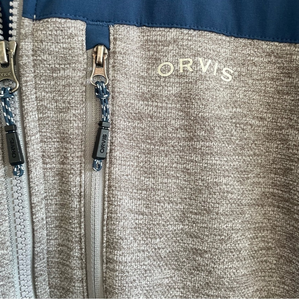 Orvis Men's Full Zip Up Jacket Blue/Heather Gray Size XXL - Picture 10 of 16